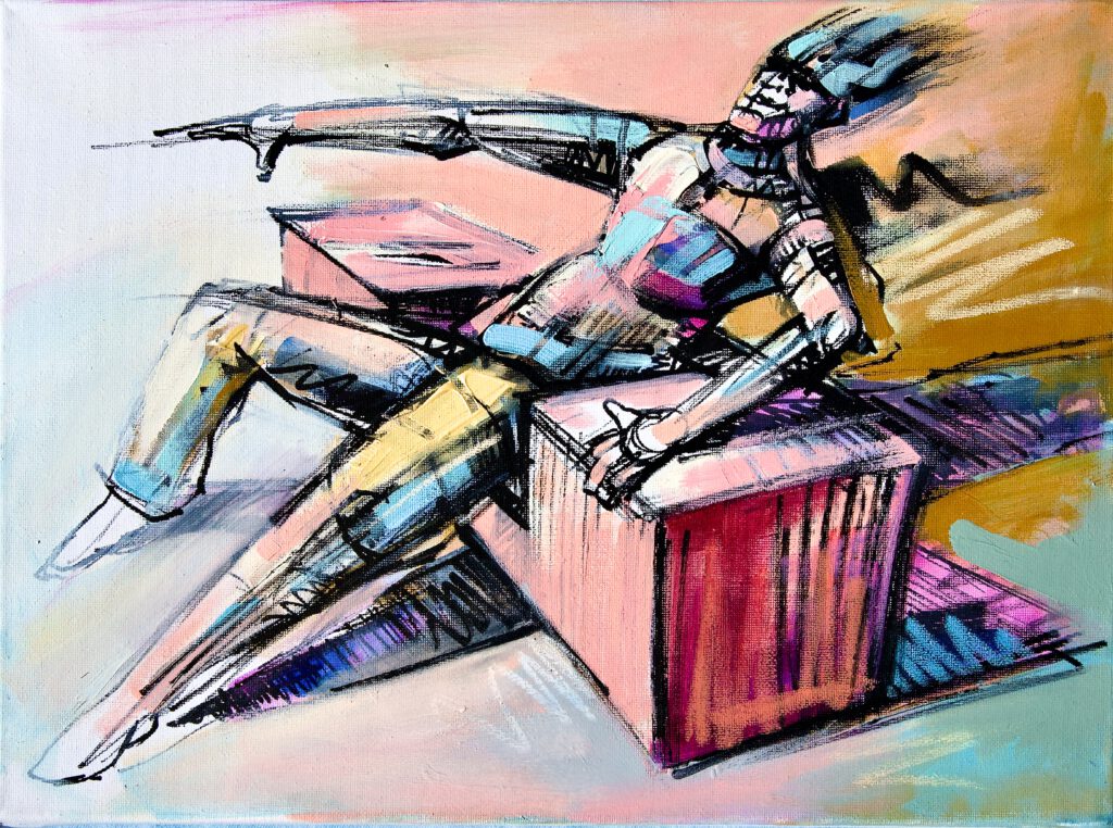 Acryl-Mischtechnik auf Leinwand mit Künstler Frank Engel