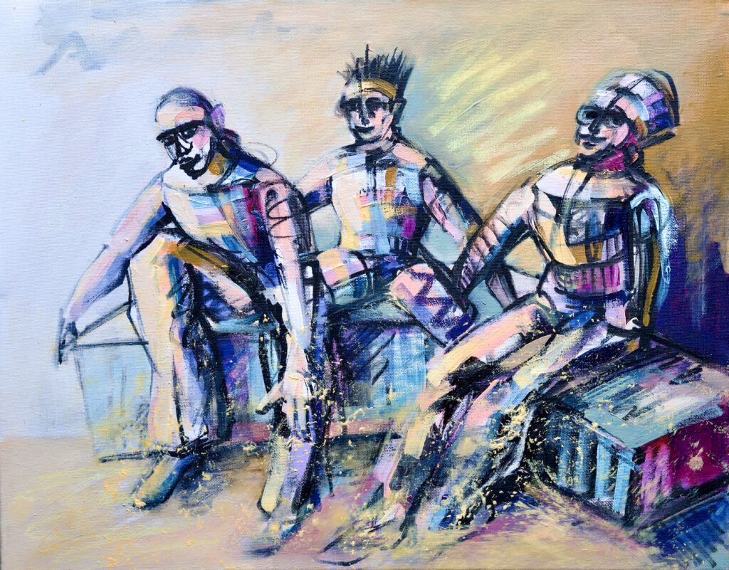 Acryl-Mischtechnik auf Leinwand mit Künstler Frank Engel