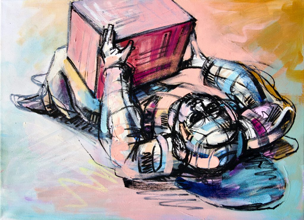 Acryl-Mischtechnik auf Leinwand mit Künstler Frank Engel