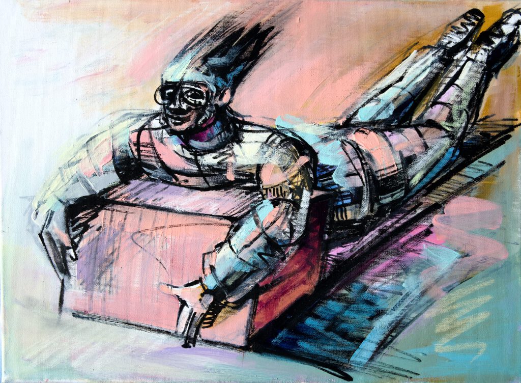 Acryl-Mischtechnik auf Leinwand mit Künstler Frank Engel